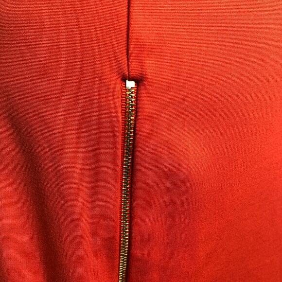 Trina Turk orange zipper hem sleeveless sheath dress - Picture 6 of 15